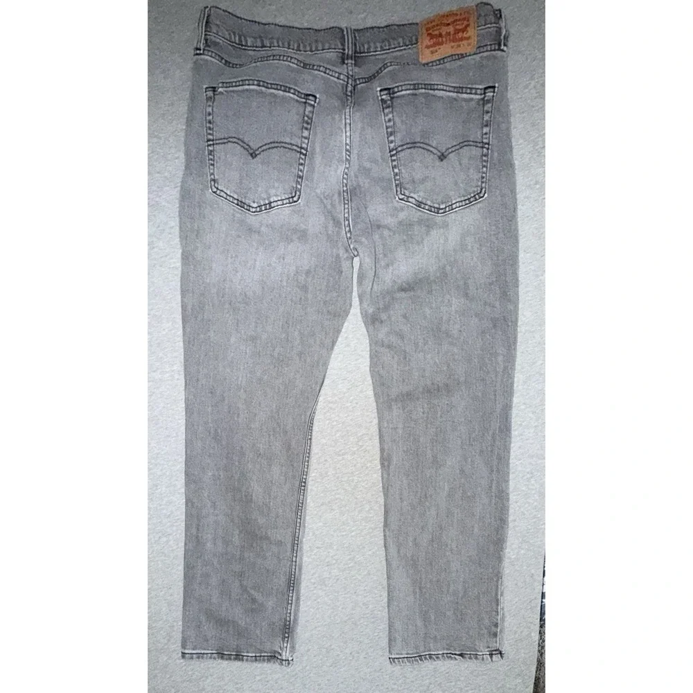 Levi 514 Mens Straight Fit Gray Jeans Size 36x30 Denim Pant Stretch Buttery Soft